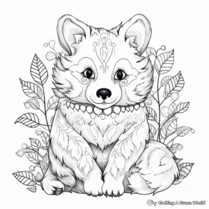 Whimsical Red Panda Coloring Pages for Creative Minds 1