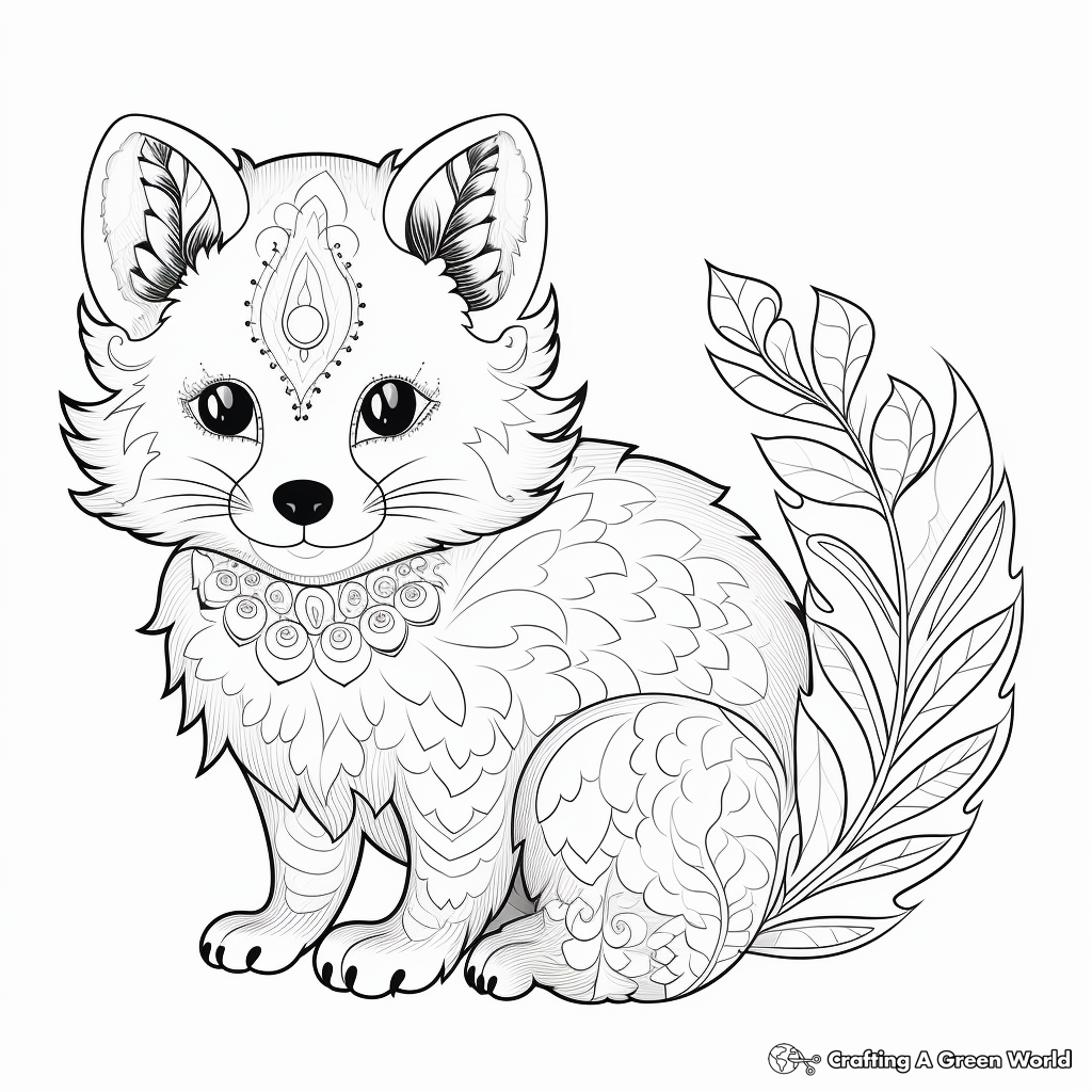 Whimsical Red Panda Coloring Pages for Creative Minds 2