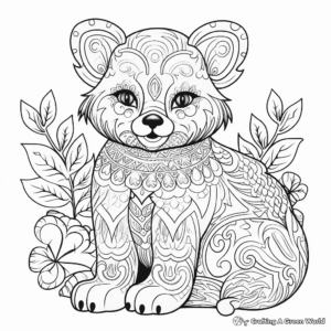 Whimsical Red Panda Coloring Pages for Creative Minds 4