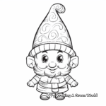 Whimsical Santa Gnome Coloring Pages 1