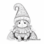 Whimsical Santa Gnome Coloring Pages 4