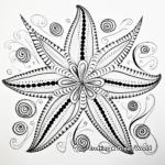 Whimsical Sea Star (Starfish) Coloring Pages 1