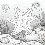 Whimsical Sea Star (Starfish) Coloring Pages 3
