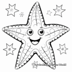 Whimsical Sea Star (Starfish) Coloring Pages 4