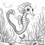 Whimsical Seahorse Coloring Pages 1