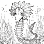 Whimsical Seahorse Coloring Pages 2