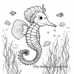 Whimsical Seahorse Coloring Pages 3
