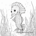 Whimsical Seahorse Coloring Pages 4