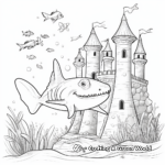 Whimsical Shark Fairy Tale Coloring Pages 1