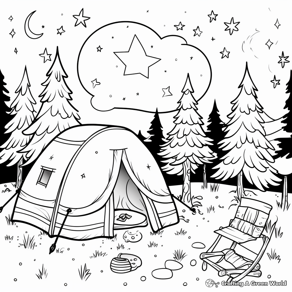 Camping Coloring Page MIT Printable