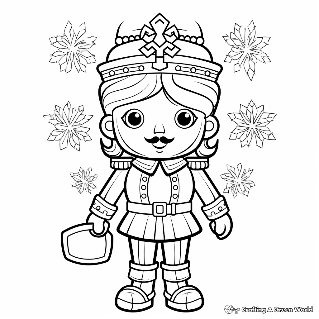 Whimsical Sugar Plum Fairy Coloring Pages 1