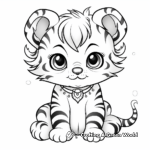Whimsical Tiger Fairy Coloring Pages 2