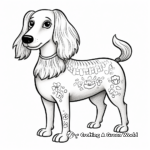 Whimsical Unicorn Dachshund Dog Coloring Pages 3