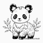 Whimsical Unicorn Panda Coloring Pages 1