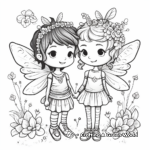Whimsical Valentines Day Fairies Coloring Pages 2