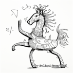 Whimsical Waltz Dancing Unicorn Coloring Pages 3