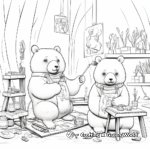 Whimsical Wombat Artists at Work Coloring Pages 4