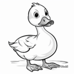 White Duck Coloring Sheets 4