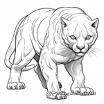 White Panther Coloring Sheets 2