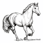 White Stallion Horse Coloring Sheets 2