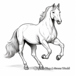 White Stallion Horse Coloring Sheets 3