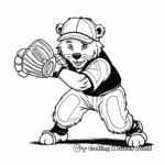 Wicket Keeper Catching Ball Coloring Pages 4