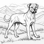Wild Cane Corso In Nature Coloring Pages 1