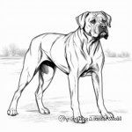 Wild Cane Corso In Nature Coloring Pages 2