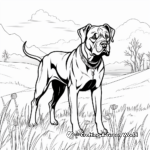 Wild Cane Corso In Nature Coloring Pages 4