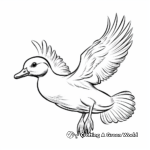 Wild Duck Flying Coloring Pages 1