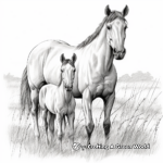 Wild Horses in the Prairie: Scene Coloring Pages 4