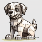 Wild Minecraft Dog Coloring Pages 1