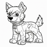 Wild Minecraft Dog Coloring Pages 3