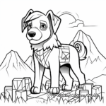 Wild Minecraft Dog Coloring Pages 4