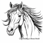 Wild Mustang Horse Head Coloring Pages 1