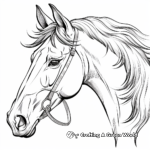 Wild Mustang Horse Head Coloring Pages 2