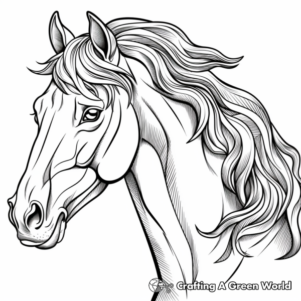 Horse Head Coloring Pages - Free & Printable!