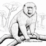 Wild Olive Baboon Coloring Pages 2