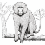 Wild Olive Baboon Coloring Pages 3
