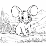 Wild Rat Coloring Pages: Scenic Outdoor Setting 2