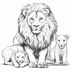 Wild Roaring Lion and Quiet Lamb Coloring Pages 3