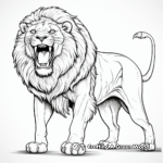 Wild Roaring Lion Coloring Pages 1