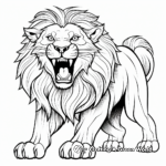 Wild Roaring Lion Coloring Pages 2