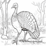 Wild Turkey In Habitat Coloring Pages 2