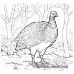 Wild Turkey In Habitat Coloring Pages 3