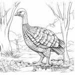 Wild Turkey In Habitat Coloring Pages 4