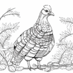 Wild Turkeys in Autumn Coloring Pages 1