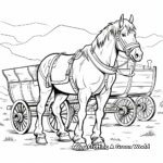 Wild West Horse and Wagon Coloring Pages 1