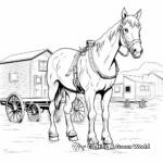 Wild West Horse and Wagon Coloring Pages 2