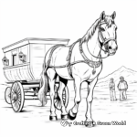 Wild West Horse and Wagon Coloring Pages 4